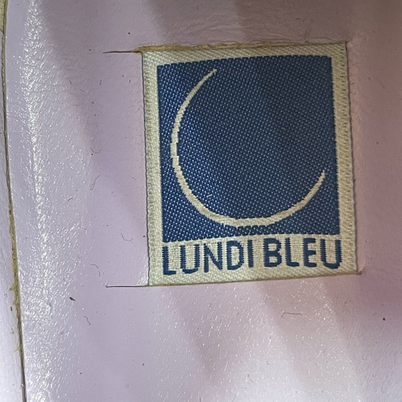 Lundi Bleu Floral Fringe Detail Round Toe Satin Multi Slip-on Kitten Heel - Picture 9 of 11